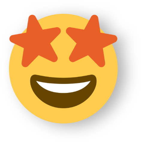 Star eyed emoji