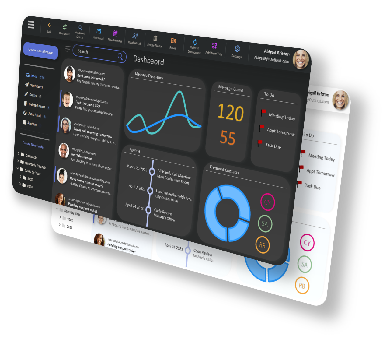 Fetch user interface dark mode